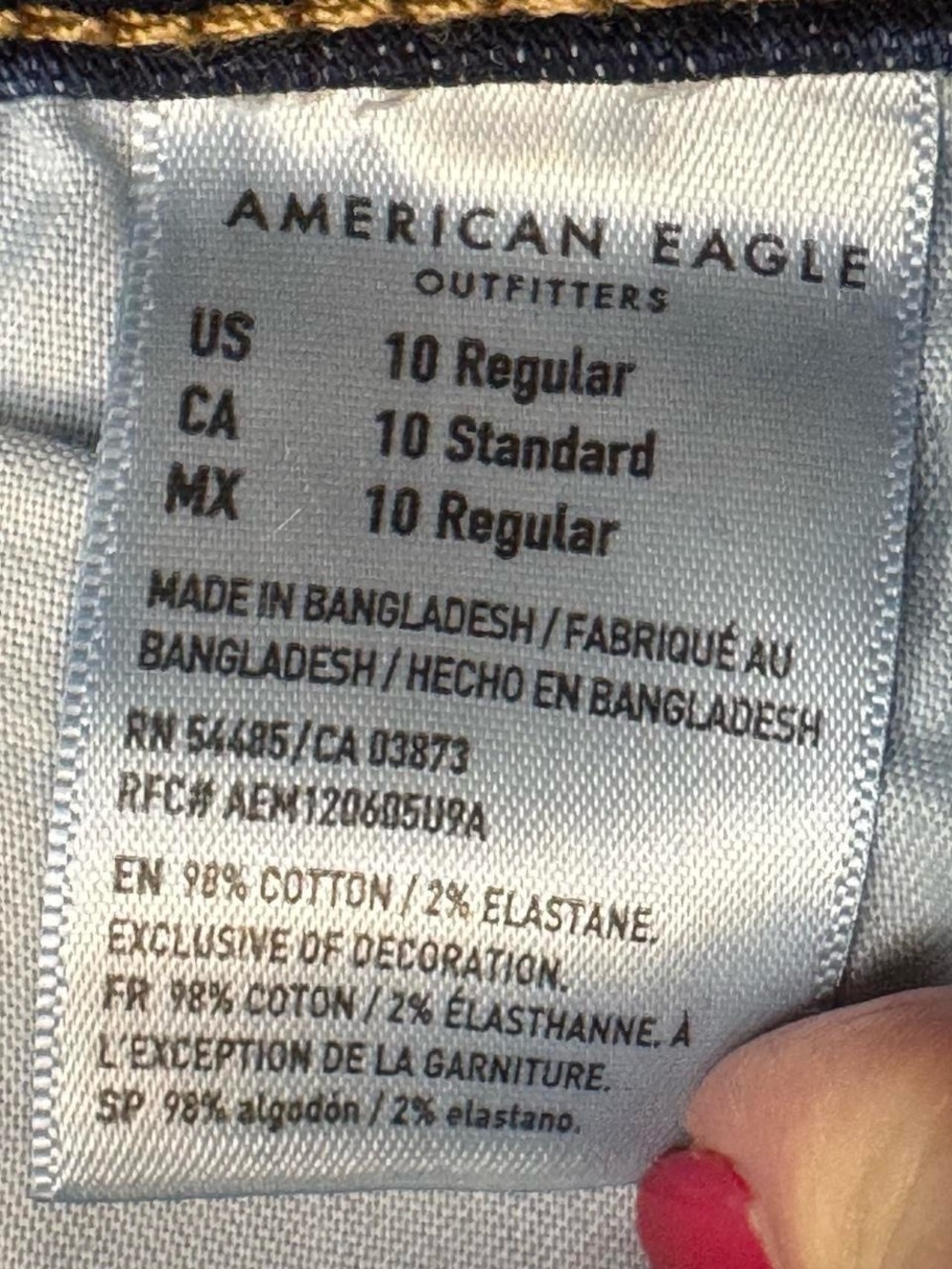 American Eagle Mid Rise Flare Jeans Women’s Size 10 Medium Wash Y2K Retro Preppy - Picture 8 of 10